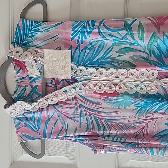 CAPPAGALLA Tropical Caribbean MAXI DRESS SIZE 8 Vintage VIBES 👌 - Picture 4 of 9